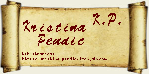 Kristina Pendić vizit kartica